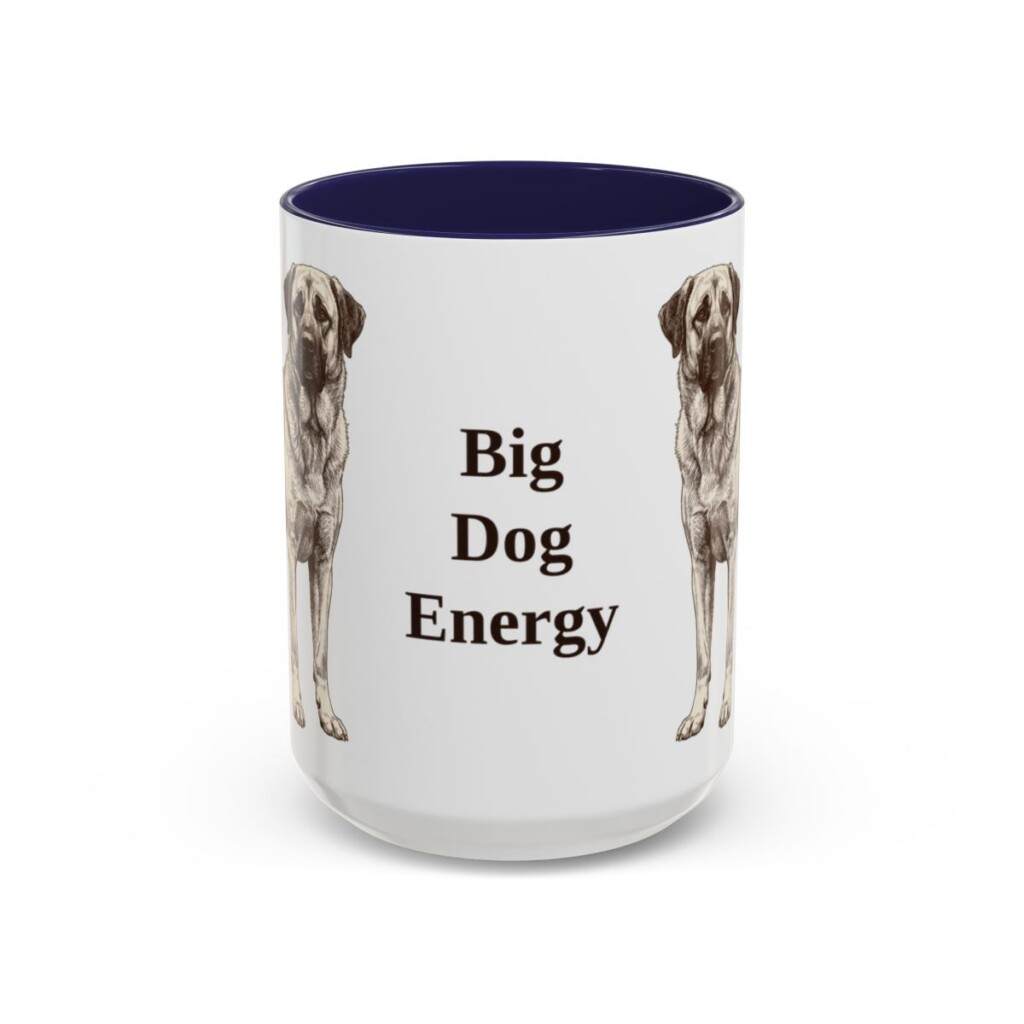 15oz Funny Anatolian Shepherd Mug, Big Dog Energy, Vintage Dog Coffee Mug, Dog Lover Gift