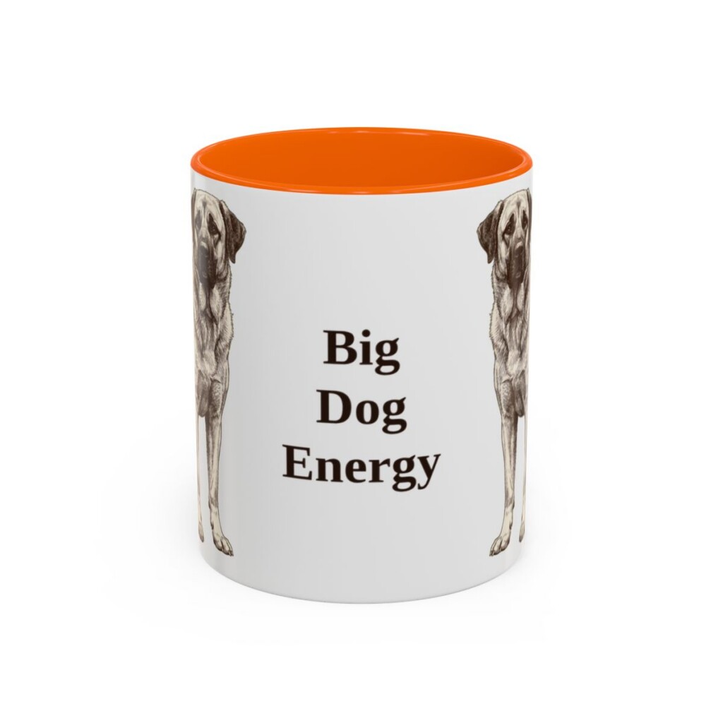 11oz Funny Anatolian Shepherd Mug, Big Dog Energy, Vintage Dog Coffee Mug, Dog Lover Gift