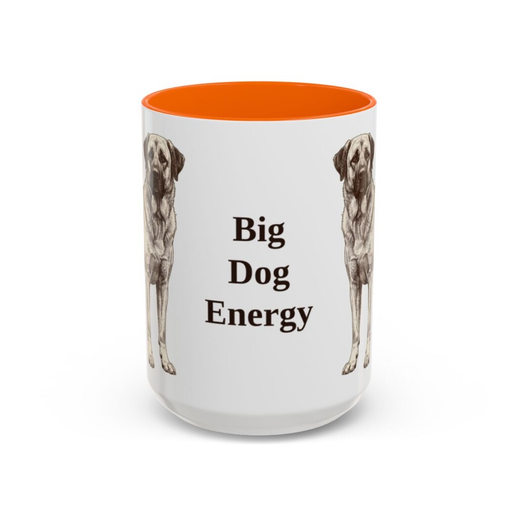 15oz Funny Anatolian Shepherd Mug, Big Dog Energy, Vintage Dog Coffee Mug, Dog Lover Gift