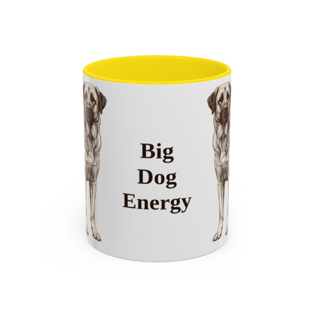 11oz Funny Anatolian Shepherd Mug, Big Dog Energy, Vintage Dog Coffee Mug, Dog Lover Gift