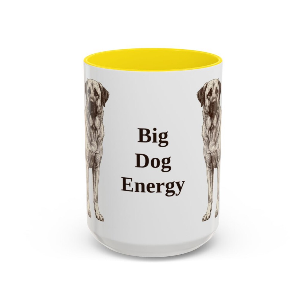 15oz Funny Anatolian Shepherd Mug, Big Dog Energy, Vintage Dog Coffee Mug, Dog Lover Gift