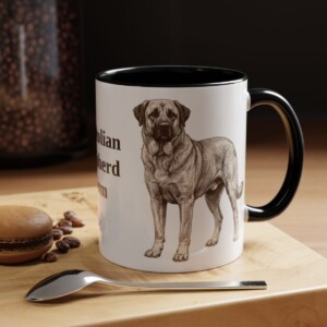 11oz Anatolian Shepherd Dog Mom Mug, Vintage Sketch Coffee Mug, Dog Mom Gift