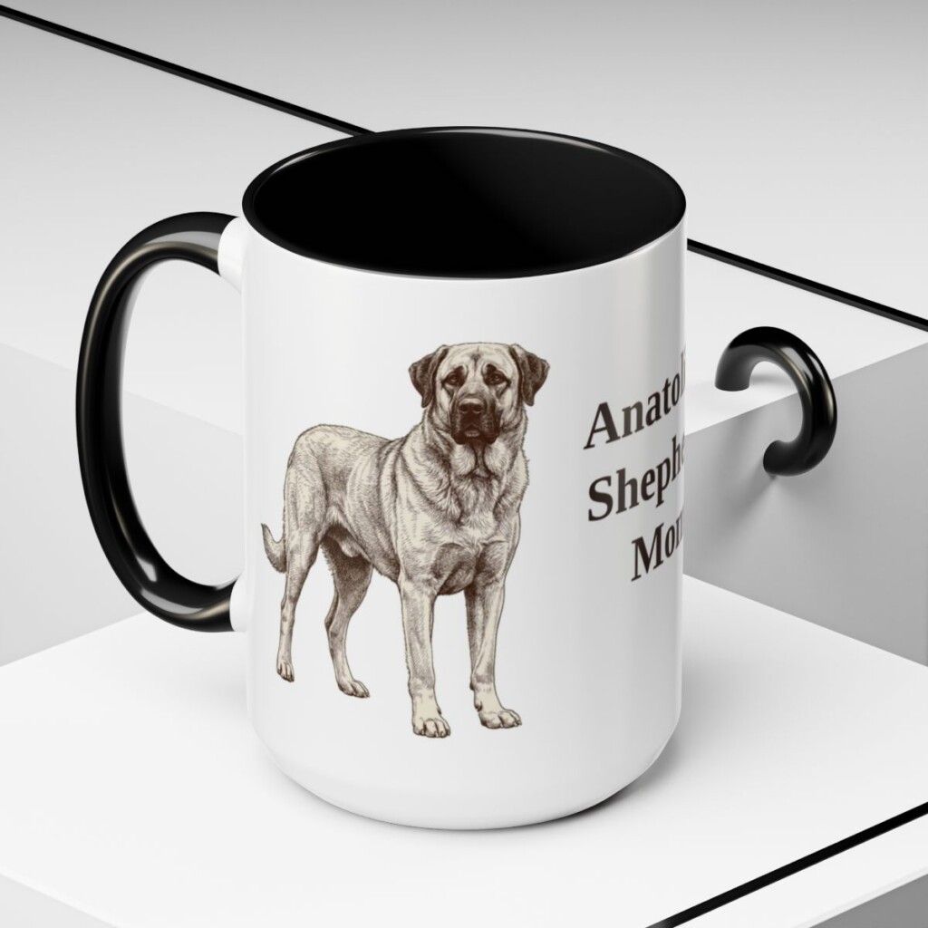 anatolian-shepherd-mug-mom-black-context-2-1 15oz Anatolian Shepherd Dog Mom Mug, Vintage Sketch Coffee Mug, Dog Mom Gift