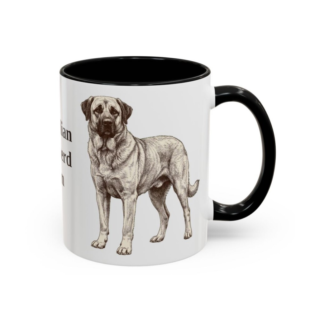 11oz Anatolian Shepherd Dog Mom Mug, Vintage Sketch Coffee Mug, Dog Mom Gift