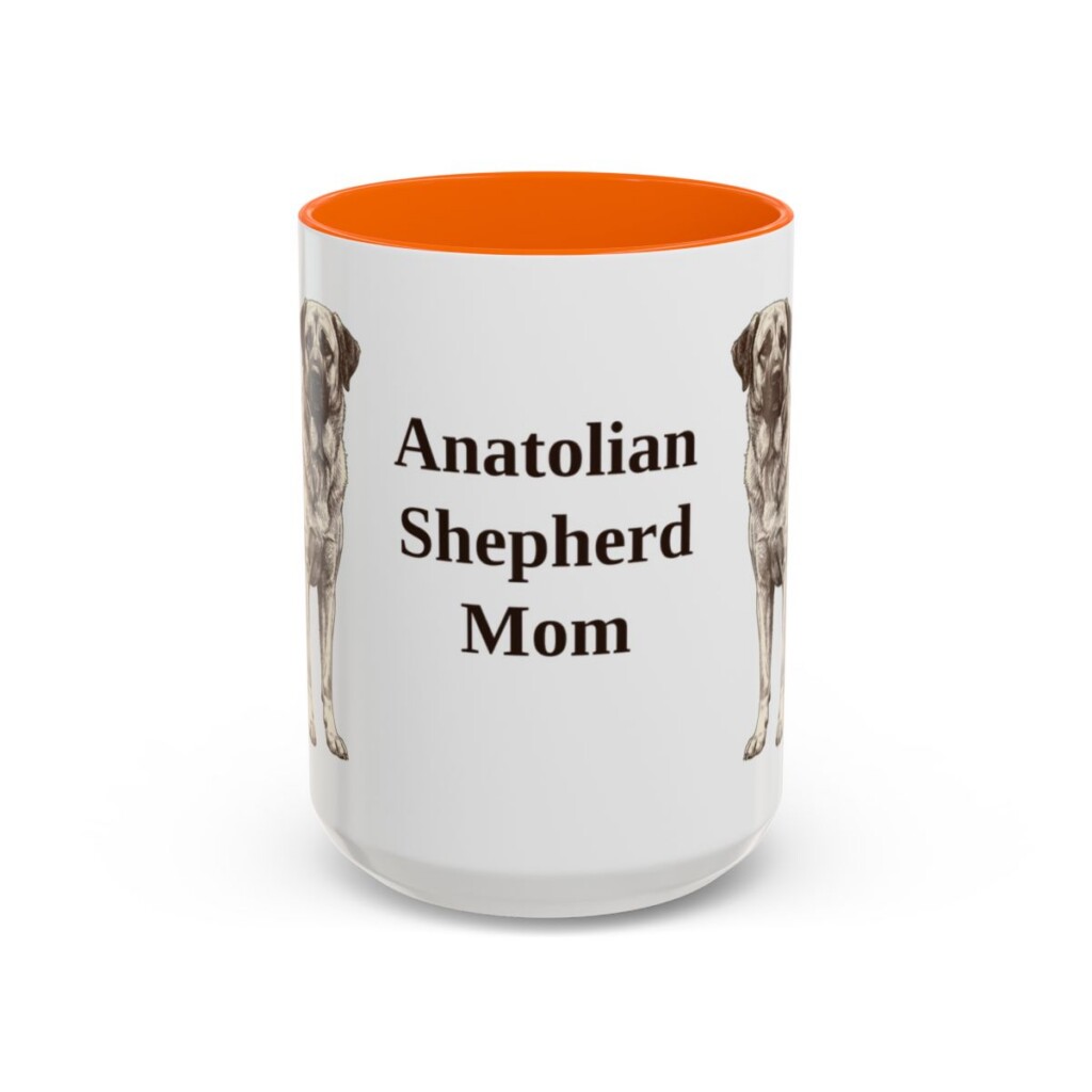 anatolian-shepherd-mug-mom-orange-1 15oz Anatolian Shepherd Dog Mom Mug, Vintage Sketch Coffee Mug, Dog Mom Gift
