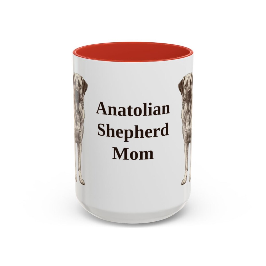 anatolian-shepherd-mug-mom-red-1 15oz Anatolian Shepherd Dog Mom Mug, Vintage Sketch Coffee Mug, Dog Mom Gift