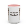 anatolian-shepherd-mug-pink-3 15oz Anatolian Shepherd Mug, Vintage Dog Portrait Coffee Mug, Dog Lover Gift