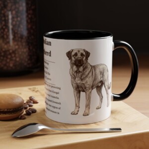11oz Anatolian Shepherd Mug, Illustrated Dog Breed Facts Coffee Mug, Vintage Dog Keepsake Gift