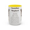 anatolian-shepherd-mug-writeup-yellow-3 15oz Anatolian Shepherd Mug, Illustrated Dog Breed Facts Coffee Mug, Vintage Dog Keepsake Gift