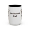 15oz Aussiedoodle Dog Dad Mug, Vintage Sketch Coffee Mug, Dog Dad Gift