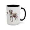 15oz Aussiedoodle Dog Dad Mug, Vintage Sketch Coffee Mug, Dog Dad Gift