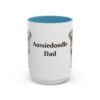 15oz Aussiedoodle Dog Dad Mug, Vintage Sketch Coffee Mug, Dog Dad Gift