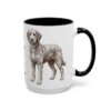 15oz Funny Aussiedoodle Mug, Too Smart For This House, Vintage Dog Coffee Mug, Dog Lover Gift