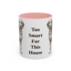 11oz Funny Aussiedoodle Mug, Too Smart For This House, Vintage Dog Coffee Mug, Dog Lover Gift