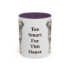 11oz Funny Aussiedoodle Mug, Too Smart For This House, Vintage Dog Coffee Mug, Dog Lover Gift