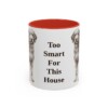 11oz Funny Aussiedoodle Mug, Too Smart For This House, Vintage Dog Coffee Mug, Dog Lover Gift
