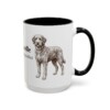 15oz Aussiedoodle Latin Mug, Aussiedoodle, Vintage Dog Coffee Mug, Dog Lover Gift