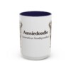 15oz Aussiedoodle Latin Mug, Aussiedoodle, Vintage Dog Coffee Mug, Dog Lover Gift