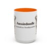 15oz Aussiedoodle Latin Mug, Aussiedoodle, Vintage Dog Coffee Mug, Dog Lover Gift