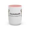 15oz Aussiedoodle Latin Mug, Aussiedoodle, Vintage Dog Coffee Mug, Dog Lover Gift