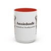 15oz Aussiedoodle Latin Mug, Aussiedoodle, Vintage Dog Coffee Mug, Dog Lover Gift