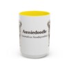 15oz Aussiedoodle Latin Mug, Aussiedoodle, Vintage Dog Coffee Mug, Dog Lover Gift