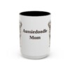 15oz Aussiedoodle Dog Mom Mug, Vintage Sketch Coffee Mug, Dog Mom Gift