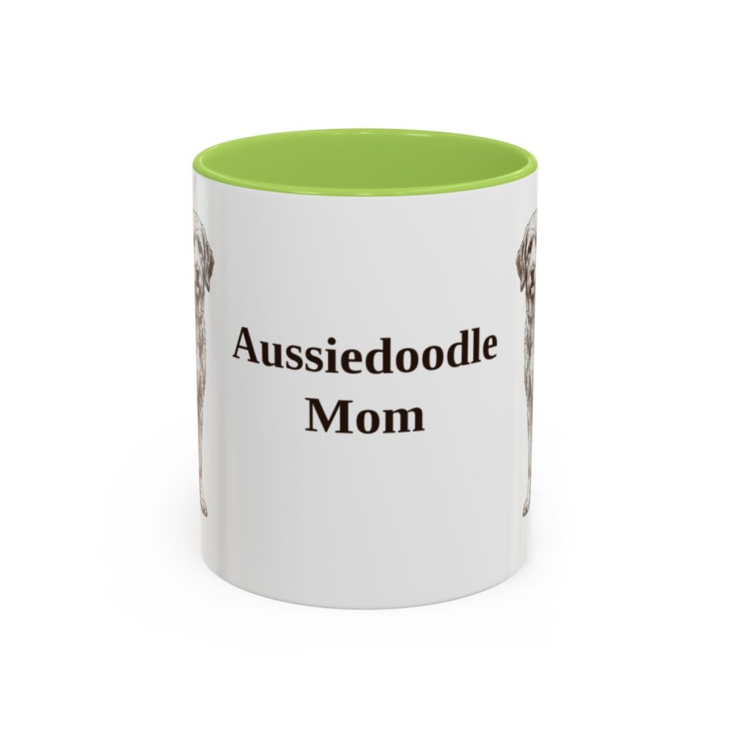 11oz Aussiedoodle Dog Mom Mug, Vintage Sketch Coffee Mug, Dog Mom Gift