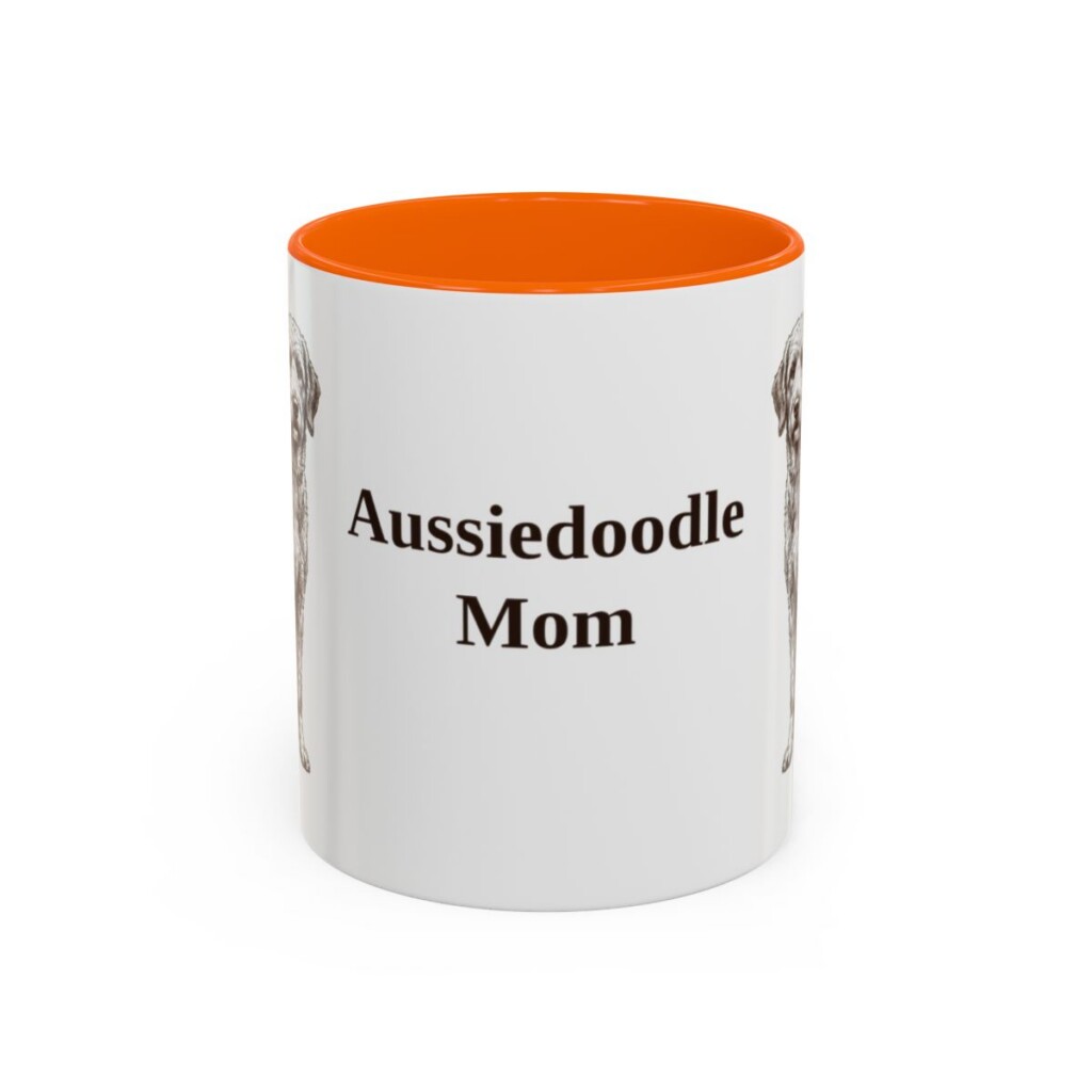 11oz Aussiedoodle Dog Mom Mug, Vintage Sketch Coffee Mug, Dog Mom Gift