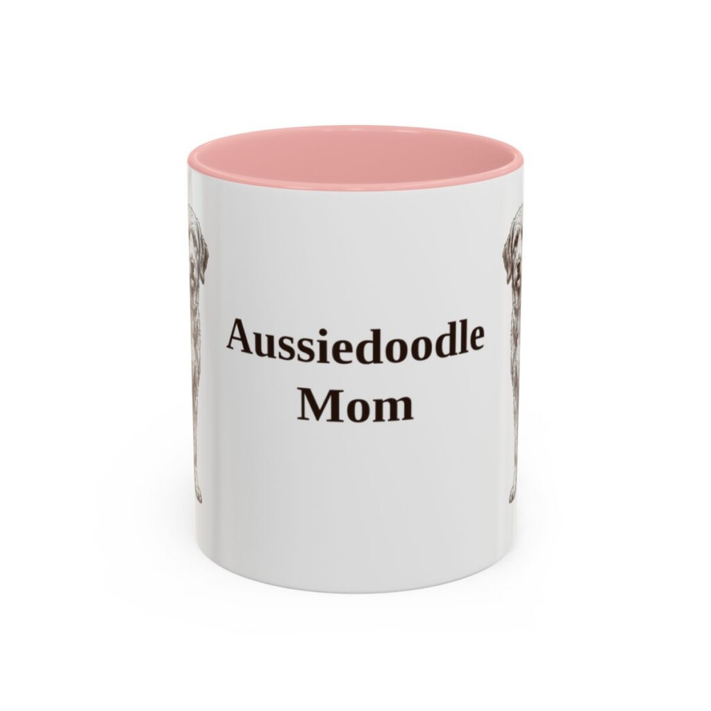 11oz Aussiedoodle Dog Mom Mug, Vintage Sketch Coffee Mug, Dog Mom Gift