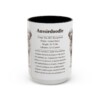 15oz Aussiedoodle Mug, Illustrated Dog Breed Facts Coffee Mug, Vintage Dog Keepsake Gift