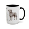 15oz Aussiedoodle Mug, Illustrated Dog Breed Facts Coffee Mug, Vintage Dog Keepsake Gift