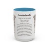 15oz Aussiedoodle Mug, Illustrated Dog Breed Facts Coffee Mug, Vintage Dog Keepsake Gift
