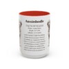 15oz Aussiedoodle Mug, Illustrated Dog Breed Facts Coffee Mug, Vintage Dog Keepsake Gift