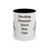 australian-cattle-dog-mug-humor-black-front-1 11oz Funny Australian Cattle Dog Mug, Herding Humans Since Day One, Vintage Dog Coffee Mug, Dog Lover Gift