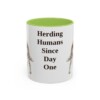 australian-cattle-dog-mug-humor-light-green-1 11oz Funny Australian Cattle Dog Mug, Herding Humans Since Day One, Vintage Dog Coffee Mug, Dog Lover Gift