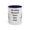 australian-cattle-dog-mug-humor-navy-1 11oz Funny Australian Cattle Dog Mug, Herding Humans Since Day One, Vintage Dog Coffee Mug, Dog Lover Gift