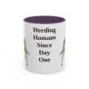 australian-cattle-dog-mug-humor-purple-1 11oz Funny Australian Cattle Dog Mug, Herding Humans Since Day One, Vintage Dog Coffee Mug, Dog Lover Gift