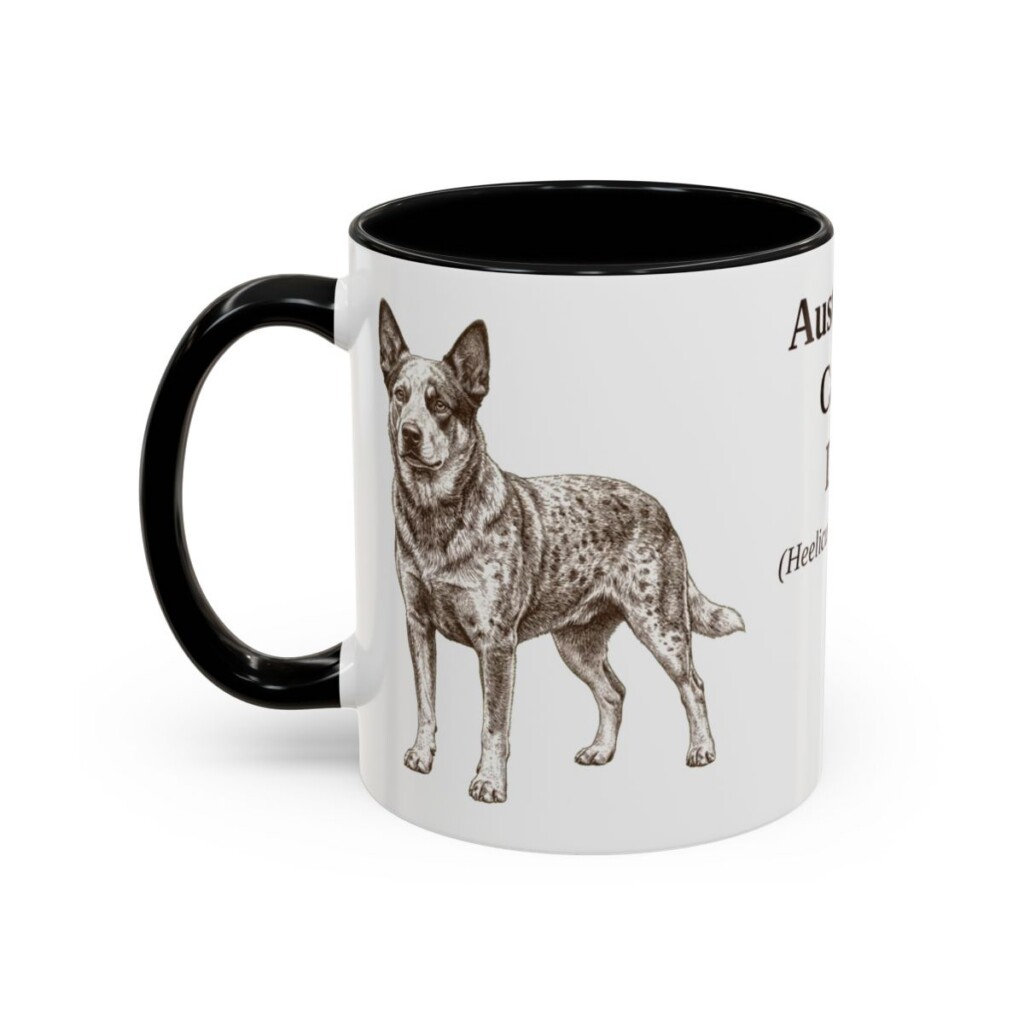 11oz Australian Cattle Dog Latin Mug, Australian Cattle Dog, Vintage Dog Coffee Mug, Dog Lover Gift