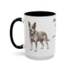 15oz Australian Cattle Dog Latin Mug, Australian Cattle Dog, Vintage Dog Coffee Mug, Dog Lover Gift