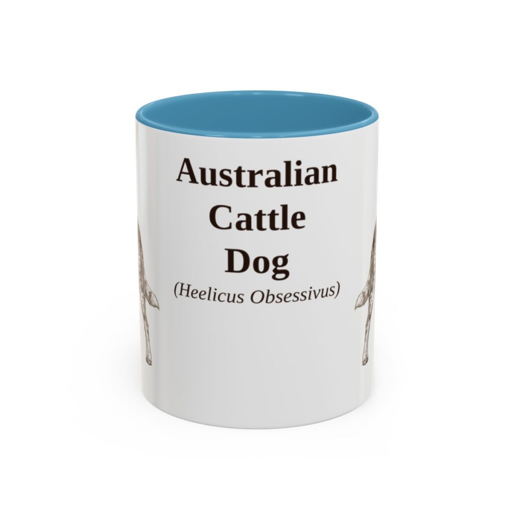 11oz Australian Cattle Dog Latin Mug, Australian Cattle Dog, Vintage Dog Coffee Mug, Dog Lover Gift