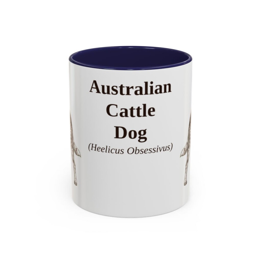 11oz Australian Cattle Dog Latin Mug, Australian Cattle Dog, Vintage Dog Coffee Mug, Dog Lover Gift