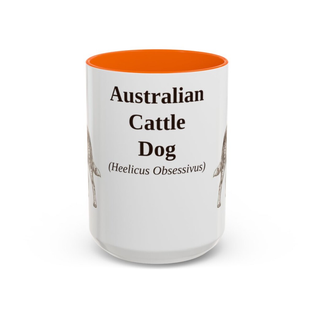 15oz Australian Cattle Dog Latin Mug, Australian Cattle Dog, Vintage Dog Coffee Mug, Dog Lover Gift