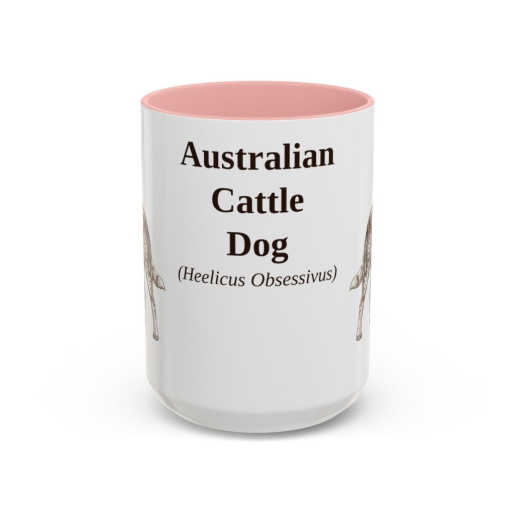 15oz Australian Cattle Dog Latin Mug, Australian Cattle Dog, Vintage Dog Coffee Mug, Dog Lover Gift