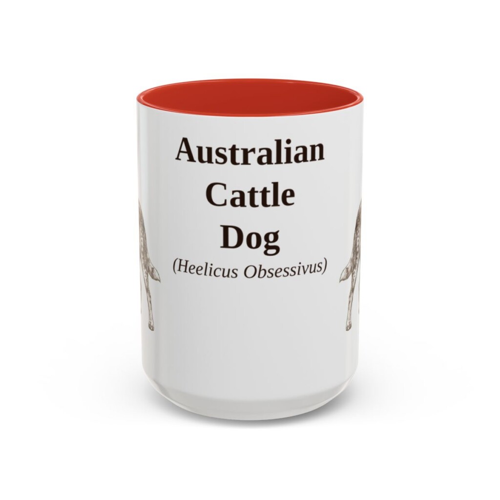 15oz Australian Cattle Dog Latin Mug, Australian Cattle Dog, Vintage Dog Coffee Mug, Dog Lover Gift