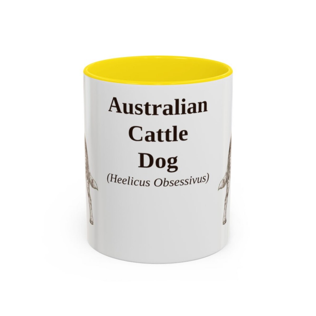 11oz Australian Cattle Dog Latin Mug, Australian Cattle Dog, Vintage Dog Coffee Mug, Dog Lover Gift