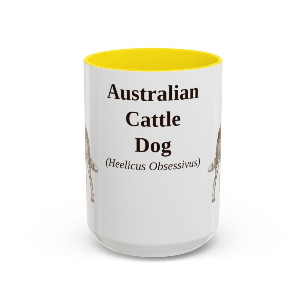 15oz Australian Cattle Dog Latin Mug, Australian Cattle Dog, Vintage Dog Coffee Mug, Dog Lover Gift