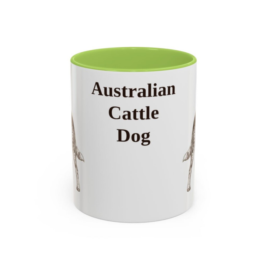 11oz Australian Cattle Dog Mug, Vintage Dog Portrait Coffee Mug, Dog Lover Gift