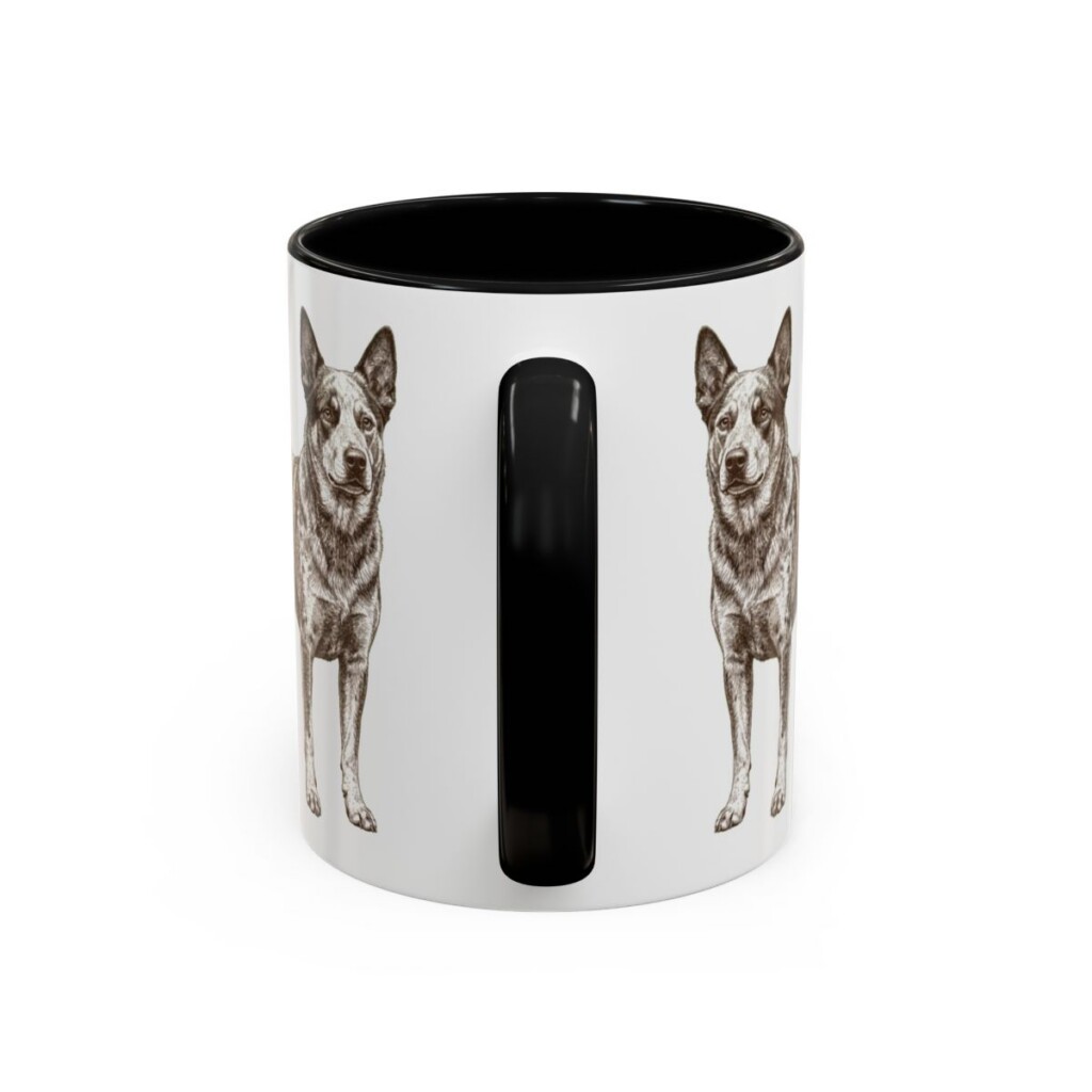 11oz Australian Cattle Dog Dog Mom Mug, Vintage Sketch Coffee Mug, Dog Mom Gift
