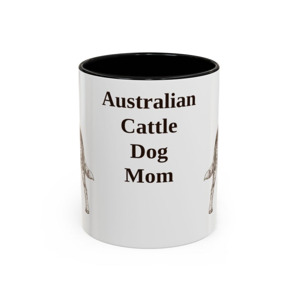 11oz Australian Cattle Dog Dog Mom Mug, Vintage Sketch Coffee Mug, Dog Mom Gift